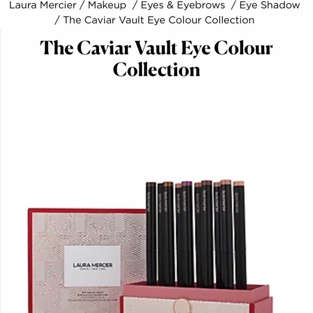 LAURA MERCIER - THE CAVIAR VAULT EYE COLOUR COLLECTION